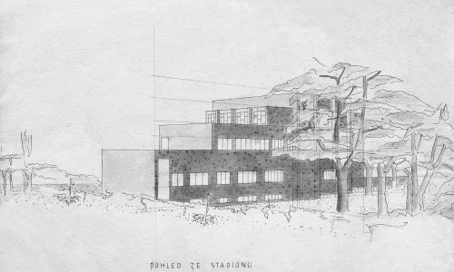 C376 Soutěžní návrh na Husův sbor církve československé husitské